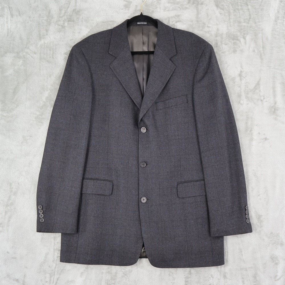 Stafford Executive Wool Cashmere Blazer Mens 40L‎ Gray Academia Professor